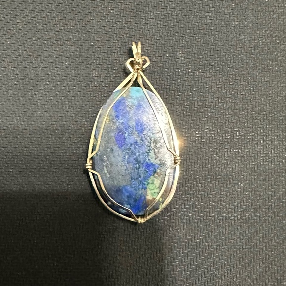 Vintage Sedona Artisan Azurite Pendant.  Gorgeous stone, very unusual! - Picture 3 of 3